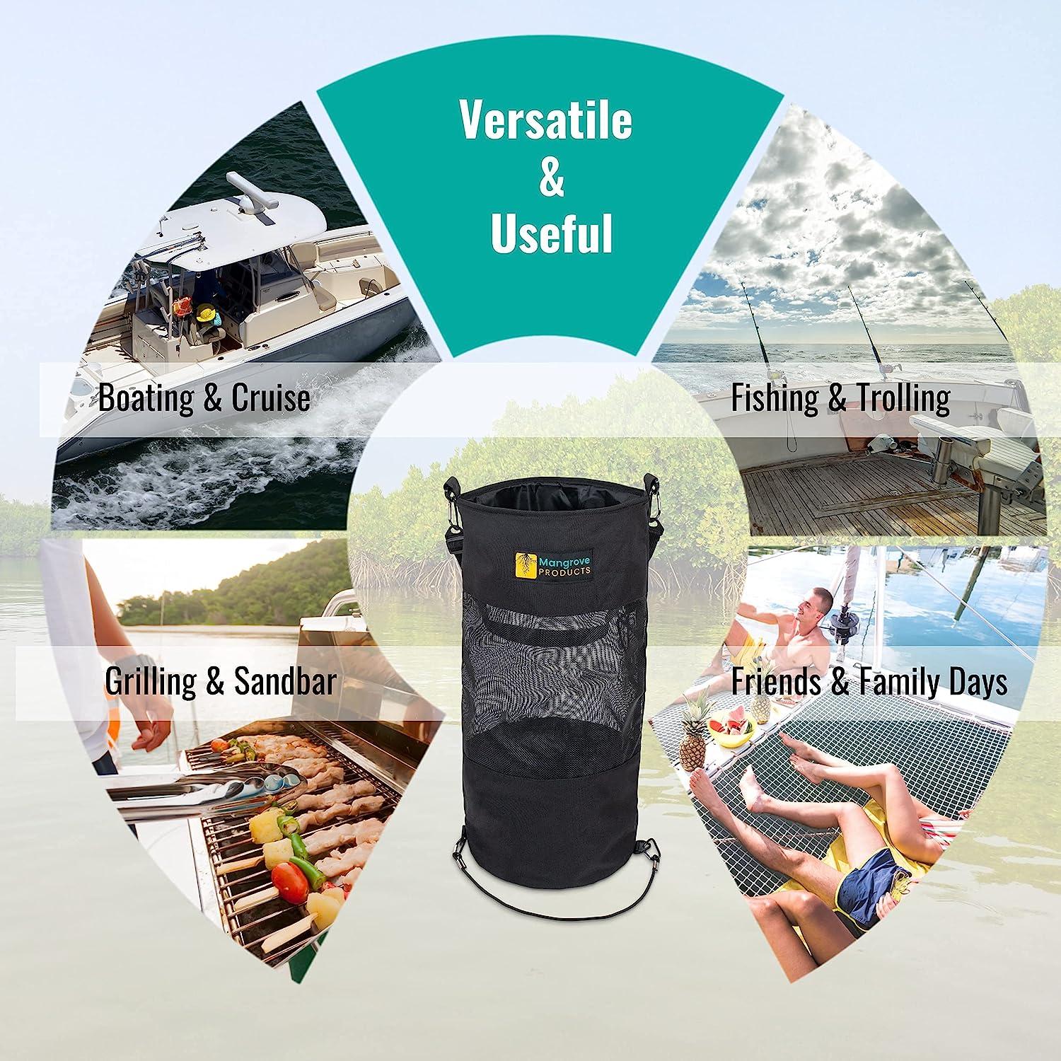 Mangrove Products: Portable Boat Trash Can, Reusable Trash Bag