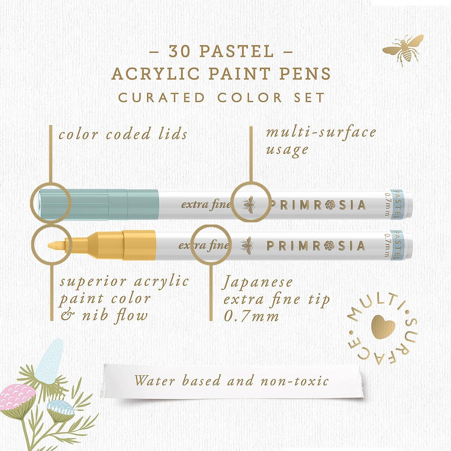 Primrosia 24 Pastel Dual Tip Watercolor Markers, Fine and Brush