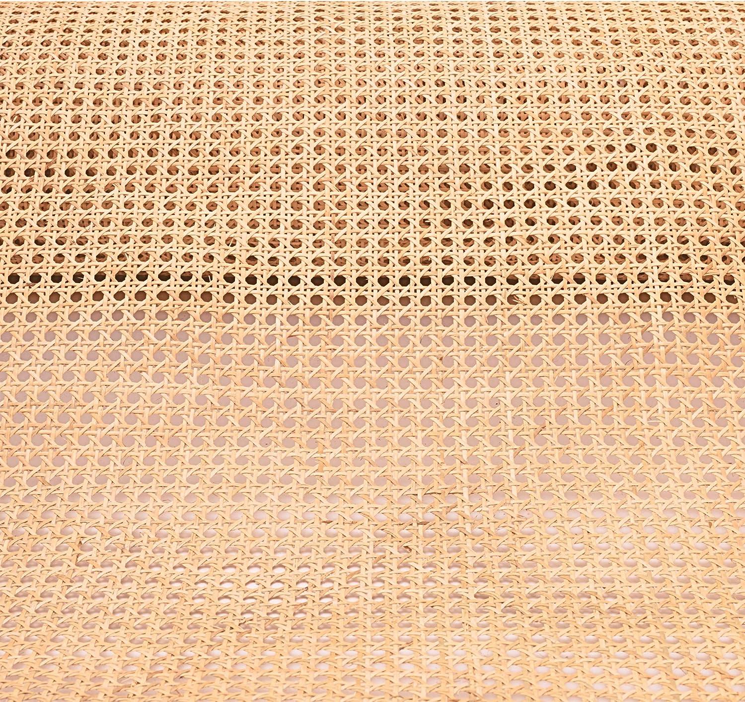 24 Width Rattan Webbing for Caning Projects Natural Pre - Woven Open Mesh  Cane - Cane Webbing Sheet (7 FEET)