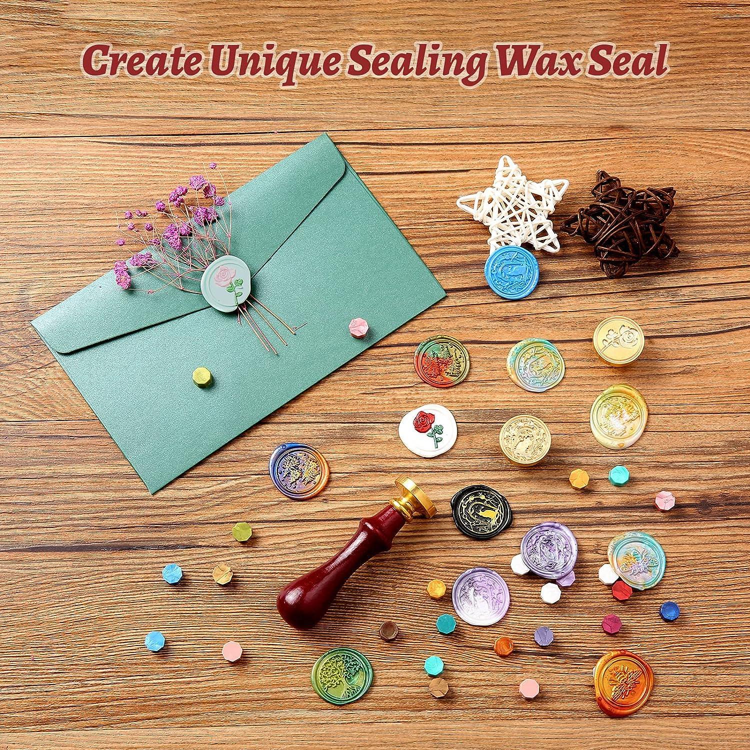 Wax Envelope Seal Stamp Kit, Wax Envelopes And Pen For Wax Seal, For Cards  Envelopes, Gift