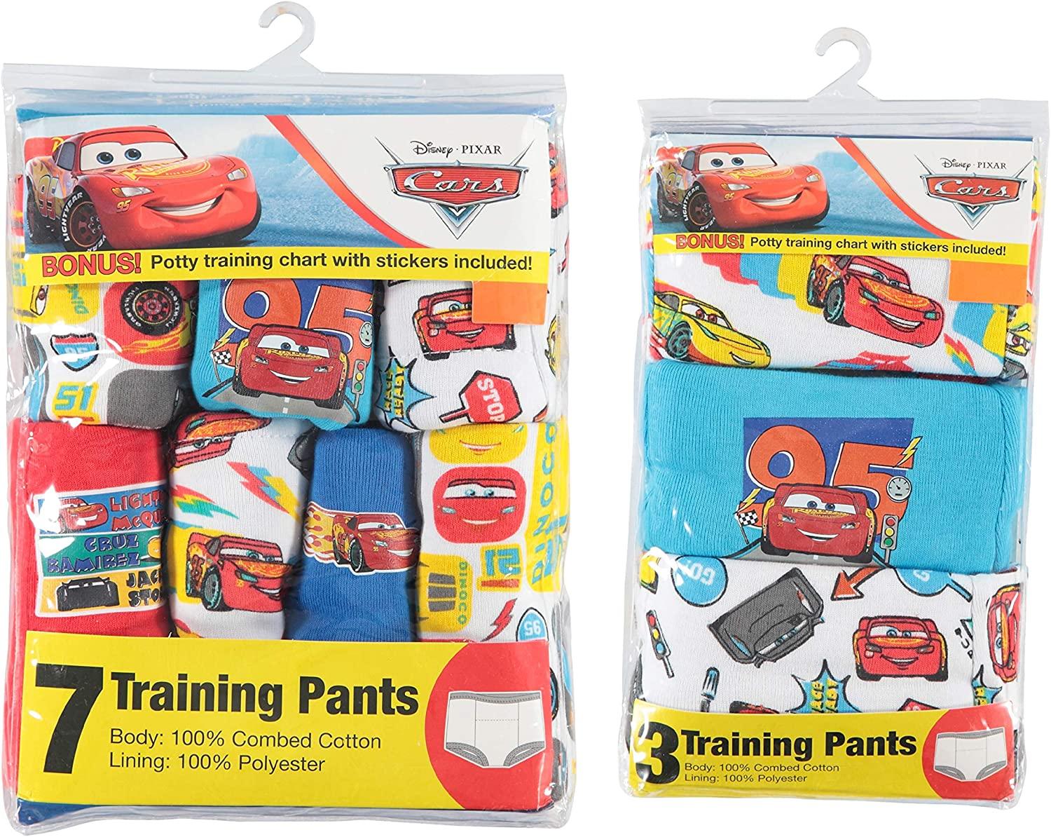 Disney Cars Toddler Boys 7 Pack Underwear Briefs (4t)