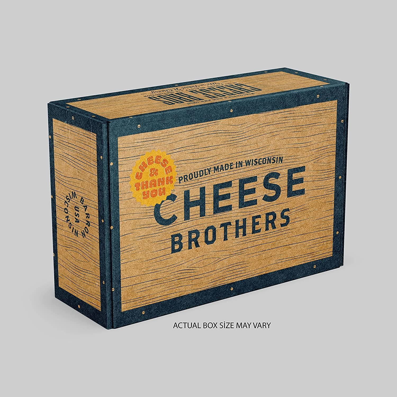 Cheese Bros. Wisconsin Cheese Brotherhood Gift Box | Assorted Gouda, Havarti, Mozzarella and Fratello | Great Food Gifting Idea!