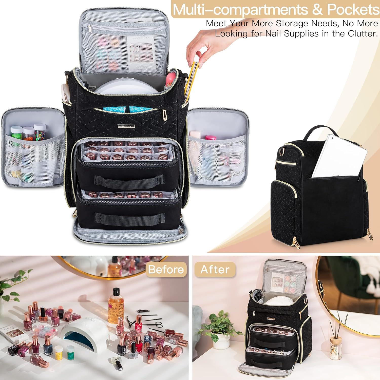 Custom Bag Organizer with Removable Velcro Middle Compartments