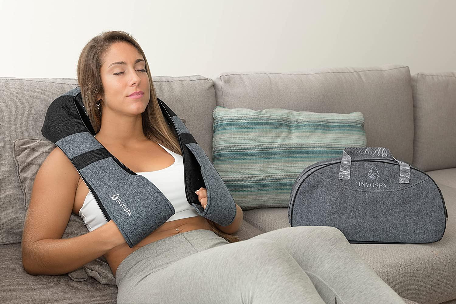 InvoSpa Shiatsu Back Shoulder and Neck Massager with Heat - Deep Tissue  Kneading Pillow Massage - Back Massager, Shoulder Massager, Electric Full  Body Massager Gift - Massagers for Neck and Back : Health & Household 