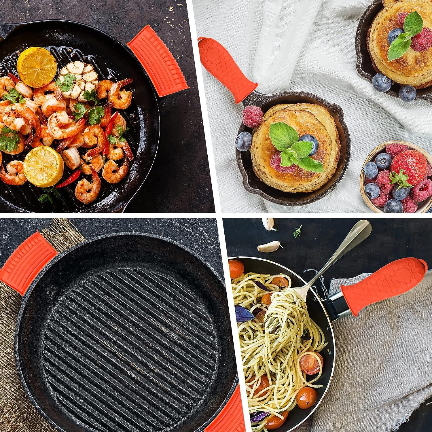 Silicone Hot Pot Holder Cast Iron Skillet Handle Cover Skillets