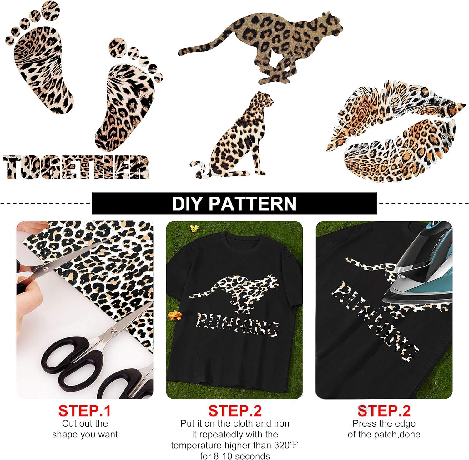 9-9400 Leopard Print 5.5 x 9.25 Inch Iron-on Sheet - Cut Your Own Desi –  SEI Crafts