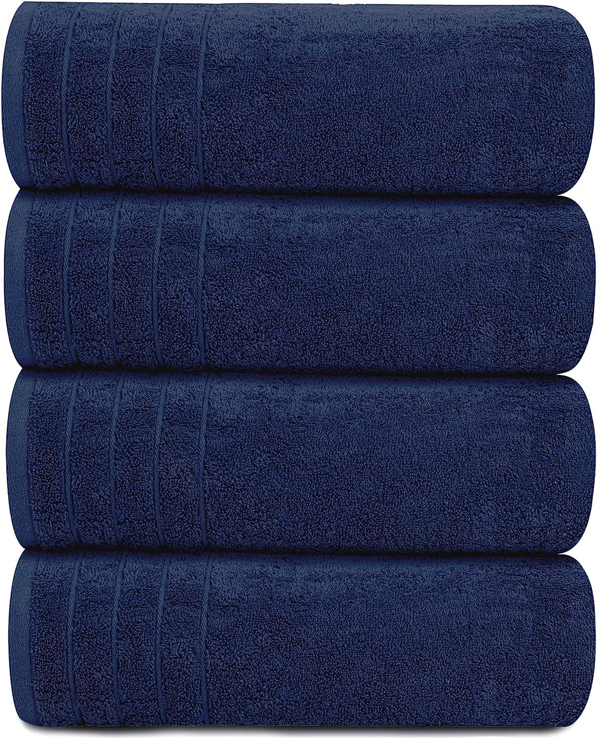 Tens Towels Large Bath Towels, 100% Cotton Towels, 30 x 60 Inches, Extra  Large Bath Towels, Lighter Weight & Super Absorbent, Quick Dry, Perfect  Bathroom Towels for Daily Use 4PK BATH TOWELS SET White