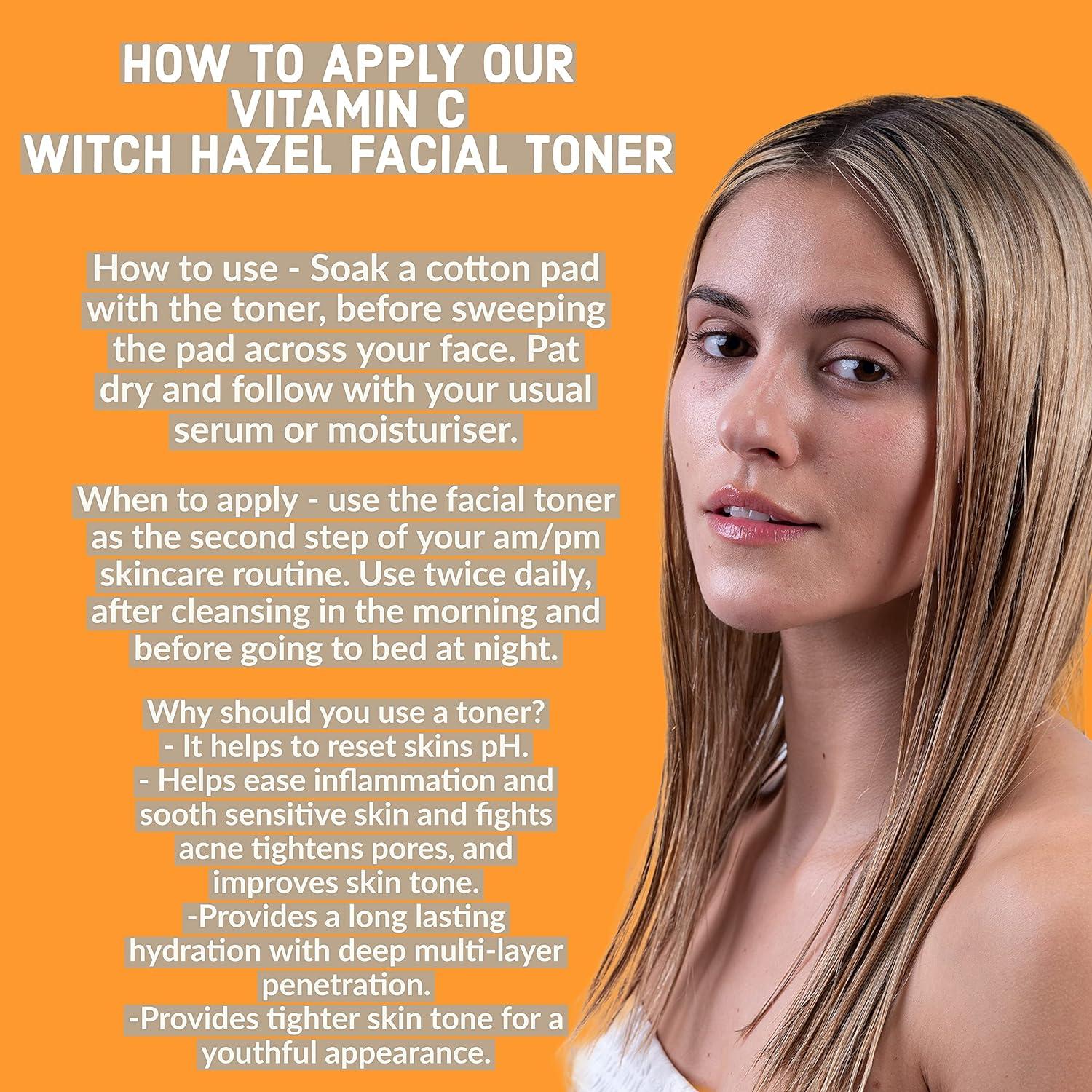 Nature Spell Witch Hazel Brightening Facial Toner with Vitamin C Pumpkin  Seeds Aloe Vera & Rose Water Alcohol Free Formulation for All Skin Types  Clear 200 ml