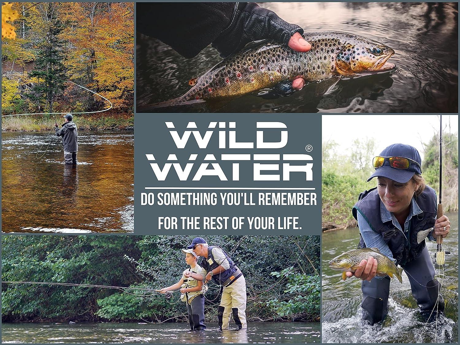 Wild Water Fly Fishing 9 Foot, 4-Piece, 7/8 Weight Fly Rod Complete Fly  Fishing Rod and Reel Combo Starter Package with Saltwater Flies