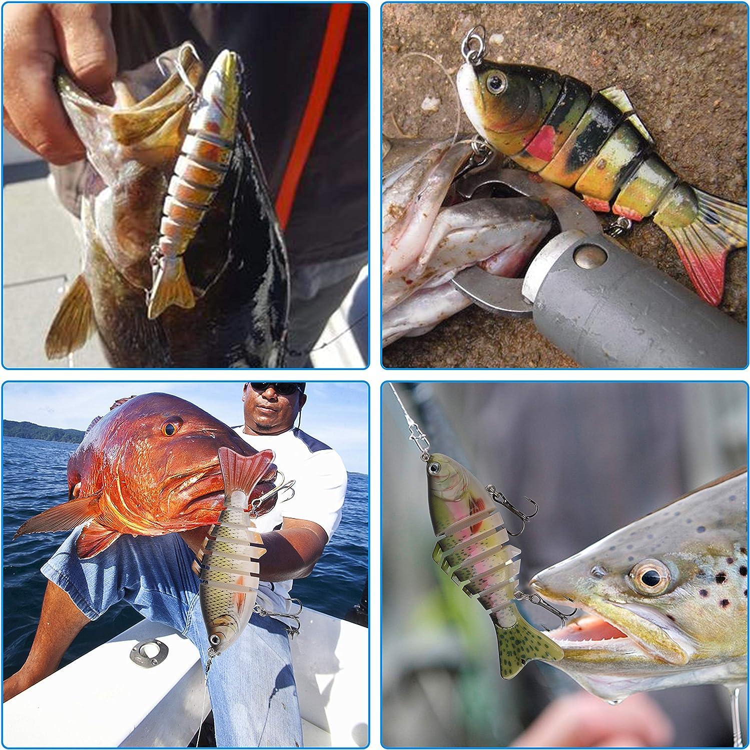 5 PCS Fish Bait Lure Swimming Colorful Minnow Bass Tackle Fishing Gear  Bionic