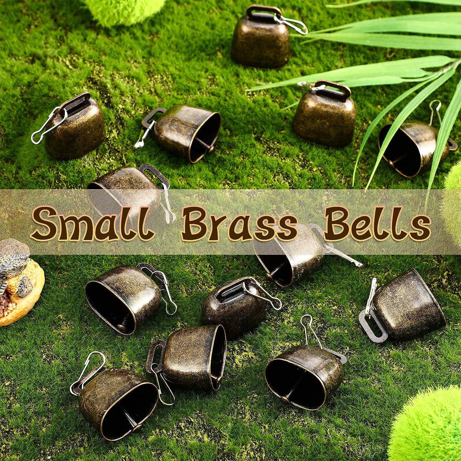 6 Pieces Cow Horse Sheep Grazing Small Brass Bells Cowbell Retro Bell for  Grazing Copper(Green