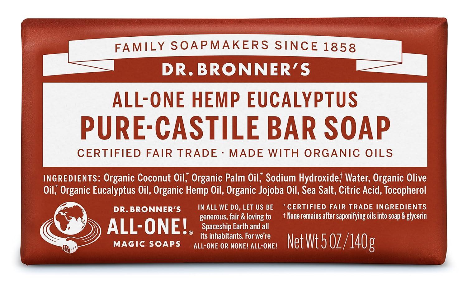 Dr. Bronner's - Pure-Castile Bar Soap (Tea Tree, 5 ounce, 2-Pack