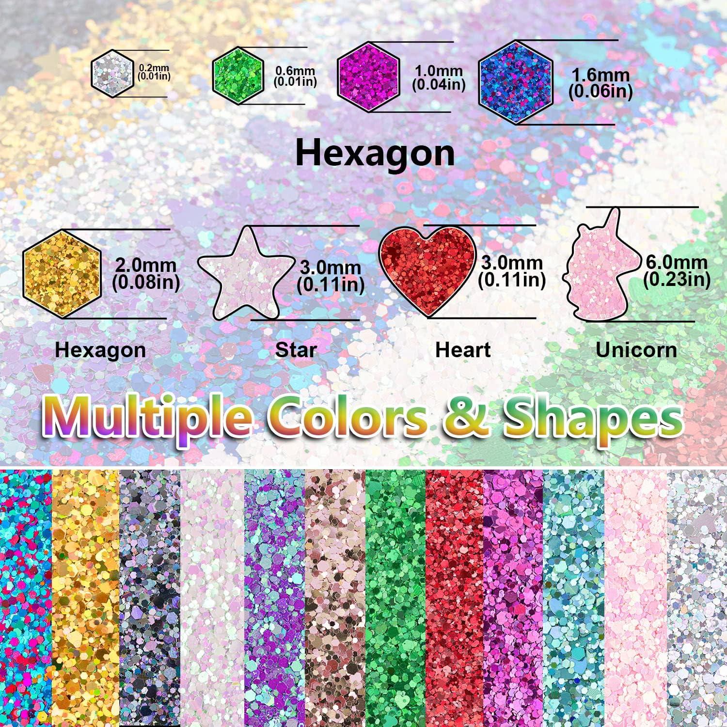 12 Packs: 12 ct. (144 total) Shaped Glitter Pack by Creatology™ 