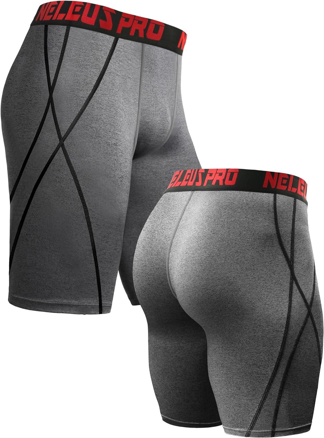 NELEUS Men's 3 Pack Performance Compression Shorts X-Large 6010