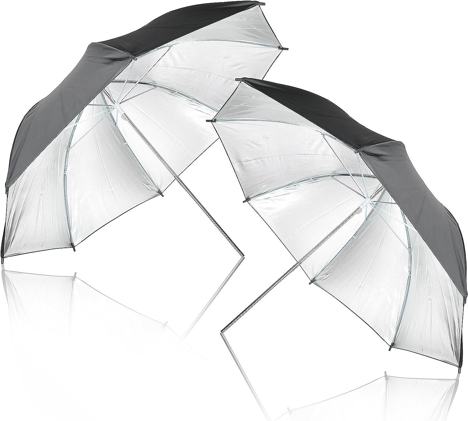 Umbrellas for Photography  Silver, White, Transparent
