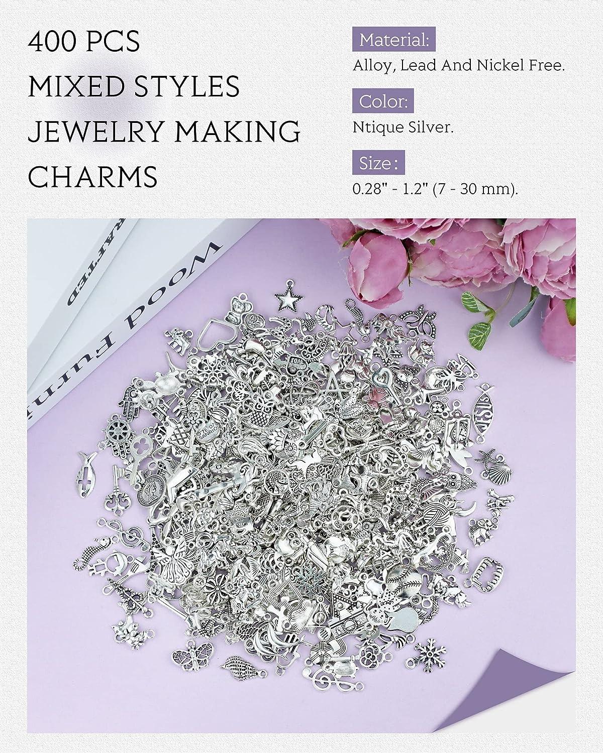  JIALEEY Wholesale Bulk Lots Jewelry Making Silver Charms Mixed  Smooth Tibetan Silver Metal Charms Pendants DIY for Necklace Bracelet  Jewelry Making and Crafting, 100 PCS : JIALEEY: Arts, Crafts & Sewing