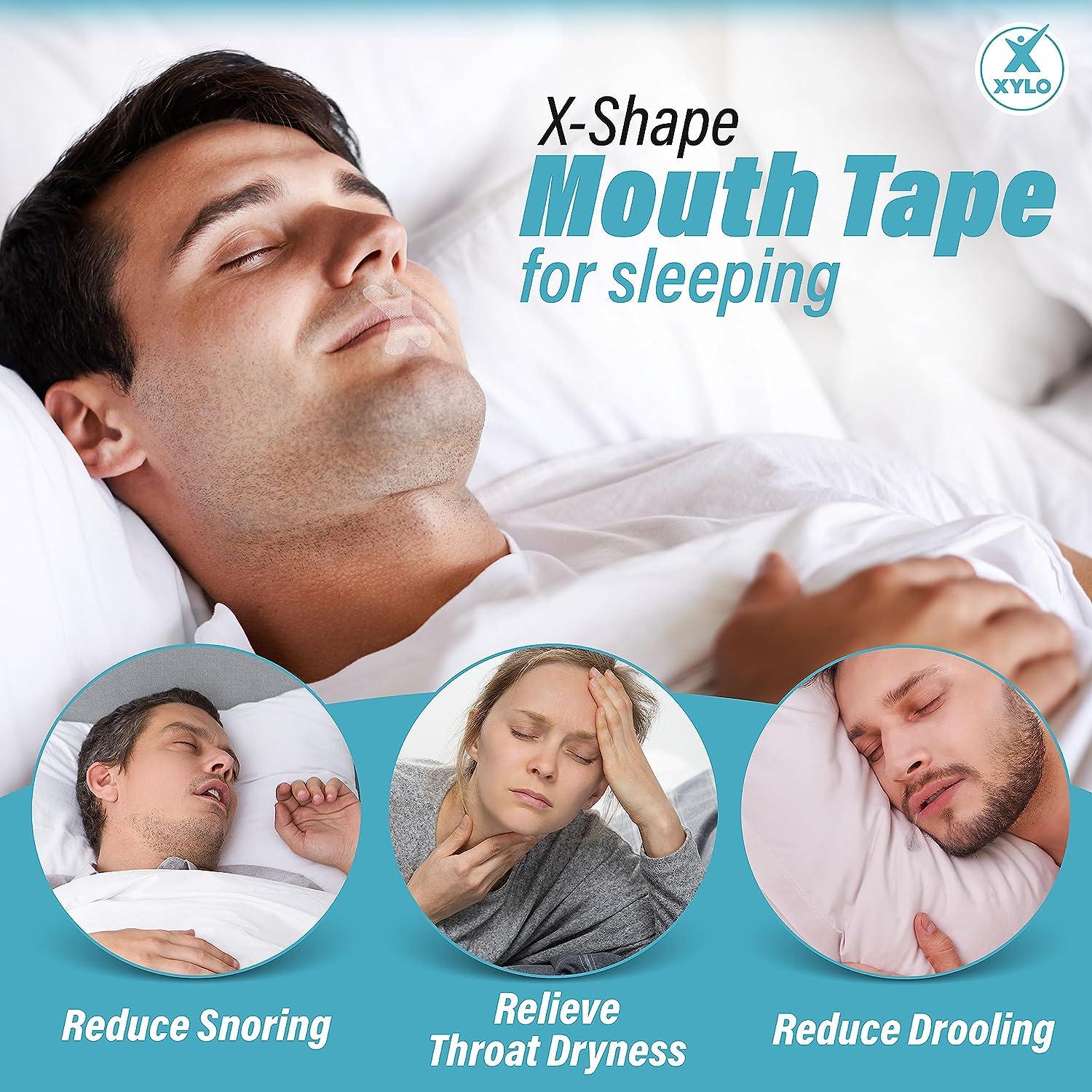 MUZOOY Mouth Tape for Sleeping, Pack of 120 H-Shape Mouth Plasters Sleep  Tape Helps Against Snoring Develops Nasal Breathing Habits 