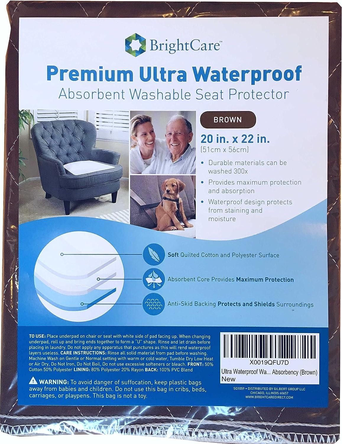 CareActive Quilted Waterproof Incontinence Seat Pad : protects furniture