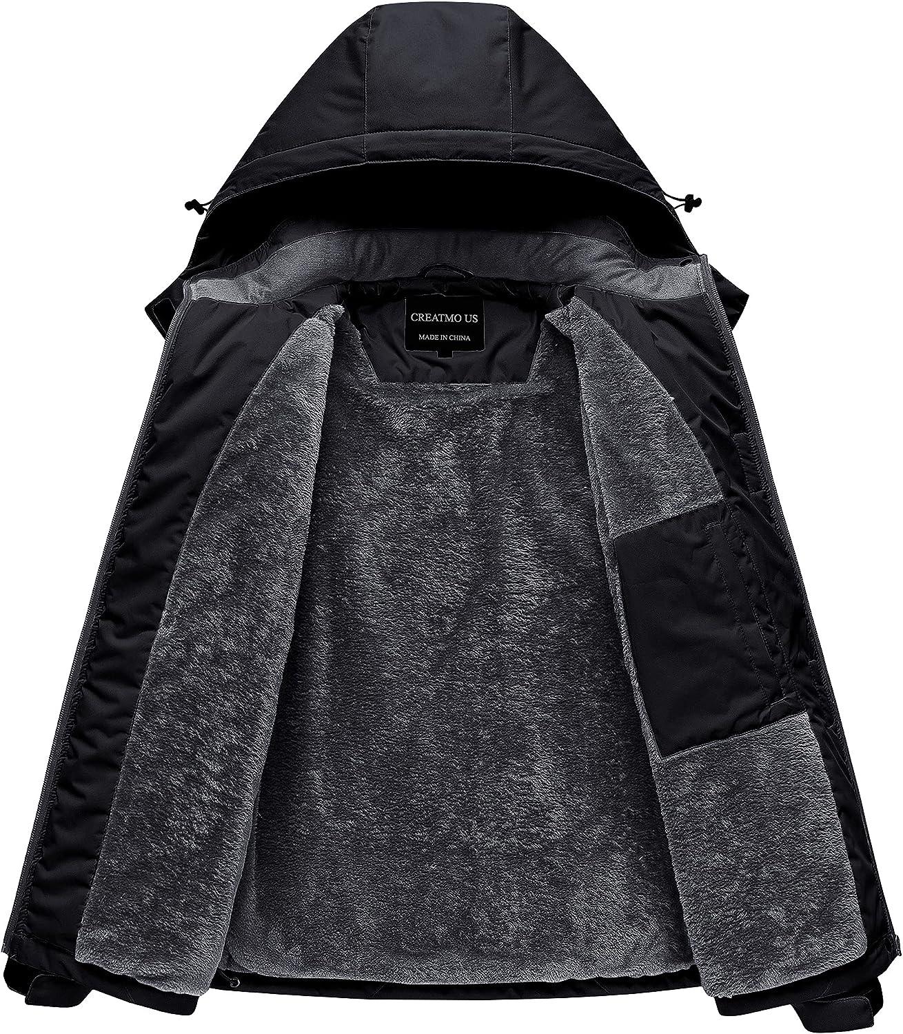CREATMO US Women's Winter Hooded Coat Waterproof Warm Long Puffer