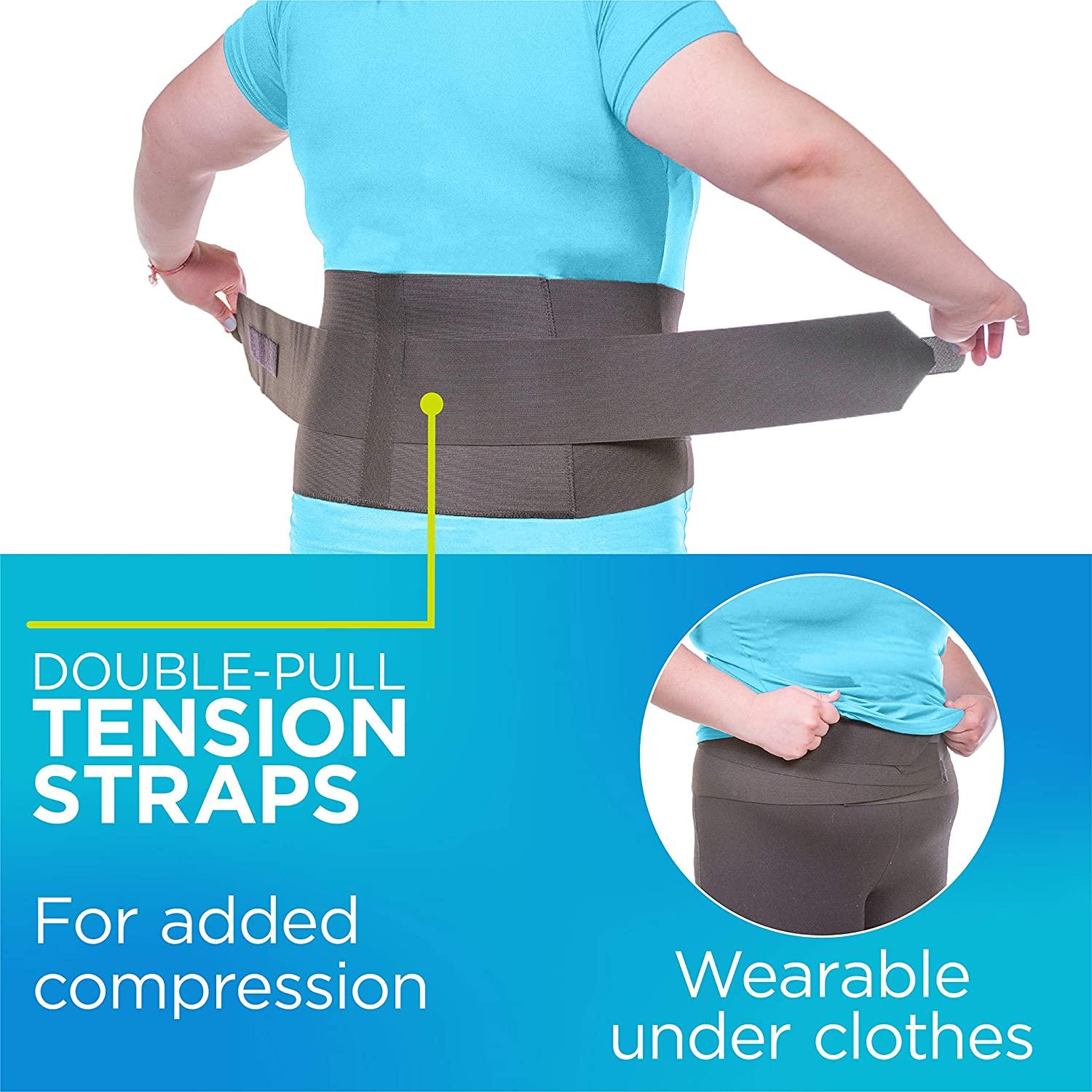 BraceAbility XXL Plus Size Elastic & Neoprene Compression Back Brace   Lumbar, Waist and Hip Support Belt for Sciatica Nerve Pain, Low Back Pain  Relief while Sleeping, Working, Exercising (2XL)