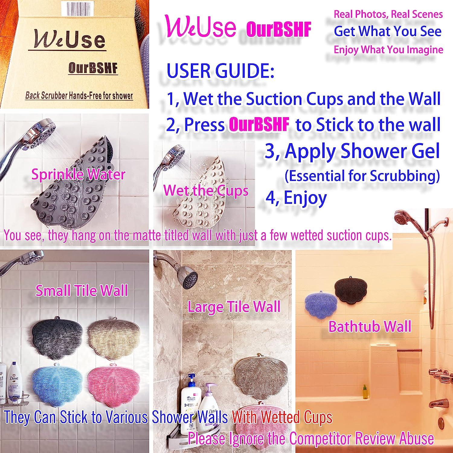 Sponge Silicone Shower Backs Wall - Exfoliating Back Scrubber
