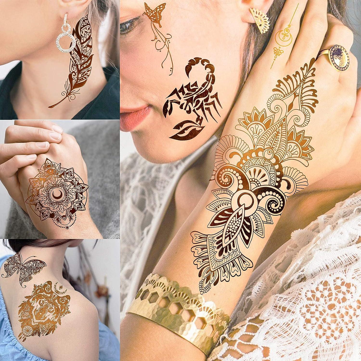 Everything About Temporary Gold Tattoo Ink Tattoos | Tattoos Spot