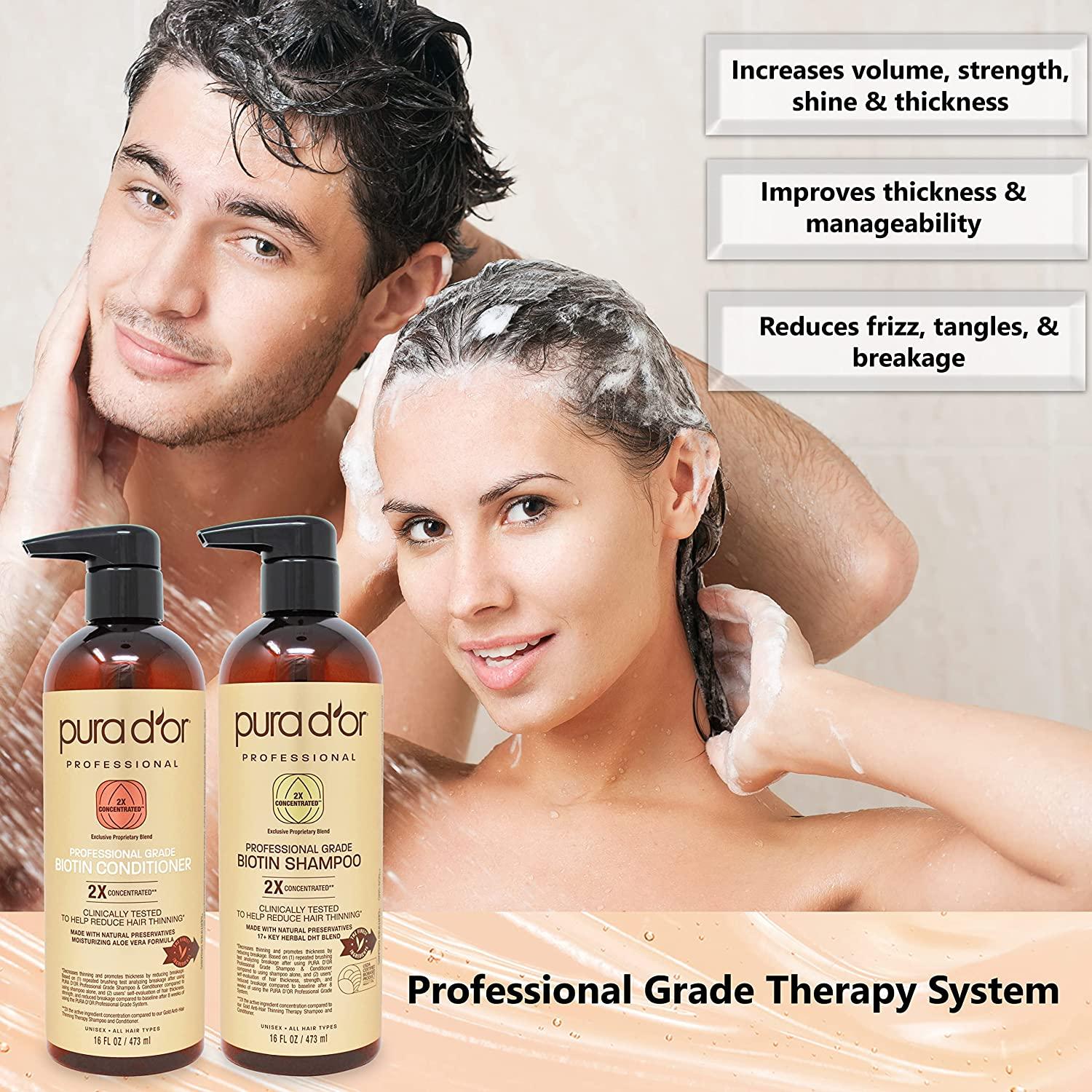 Pura D'or, Pura Dor Anti-Hair Thinning Therapy Shampoo, Hair Loss Treatment