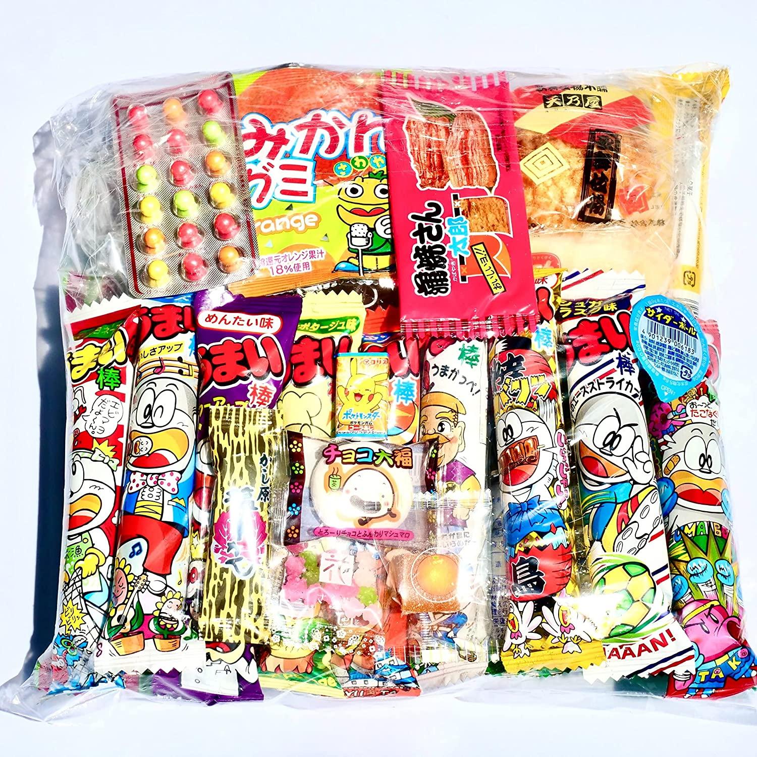 Japanese Snack Assortment 35 pcs of 27 types Full ofDAGASHI, OHIMESAMA  Snack Selection (M)