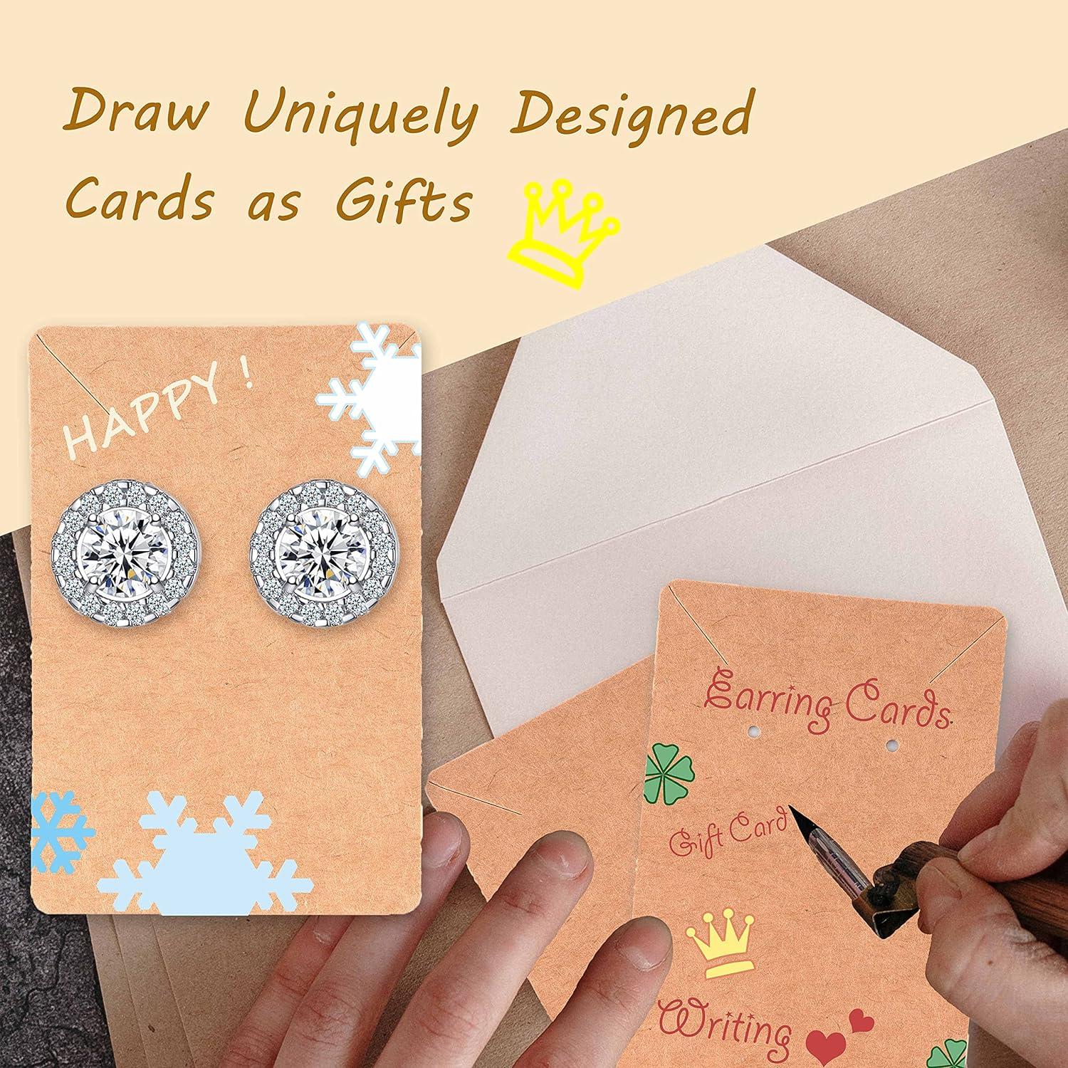 Earring Cards for Selling Including 120 Pcs Earring Holder Cards 120 Earring  Packaging and 240 Pcs Earring Backs for Earrings/Necklace/Jewelry Display  Jewelry Packaging 3.5x2.4 Inches (Brown)