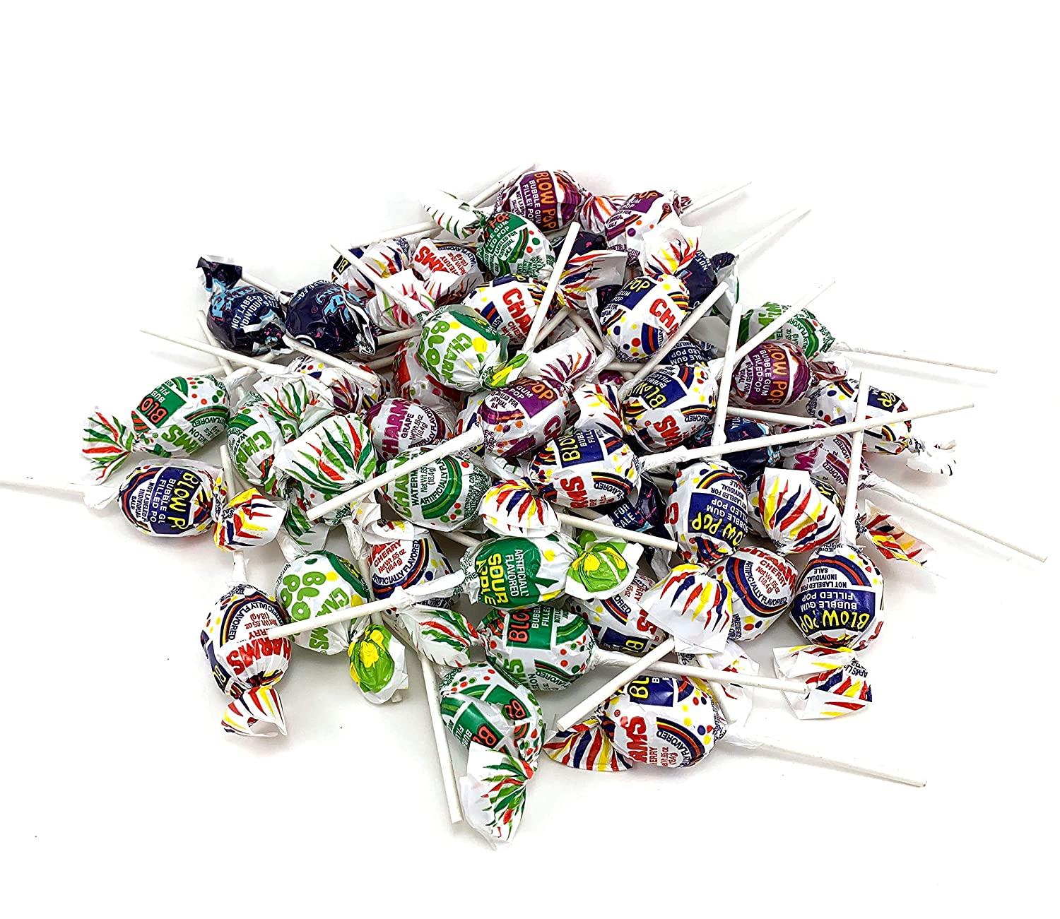 Charms Assorted Fruit Flavor Blow Pop Lollipops - 3 LB Bulk Bag - All City  Candy