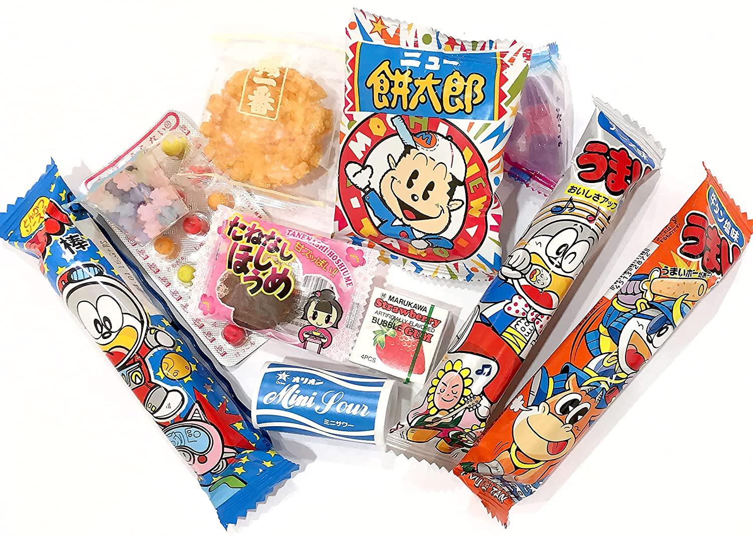 Japanese Candy Snack Assortment BOX 55pcs (JAPANESE CANDY SAMURAI)