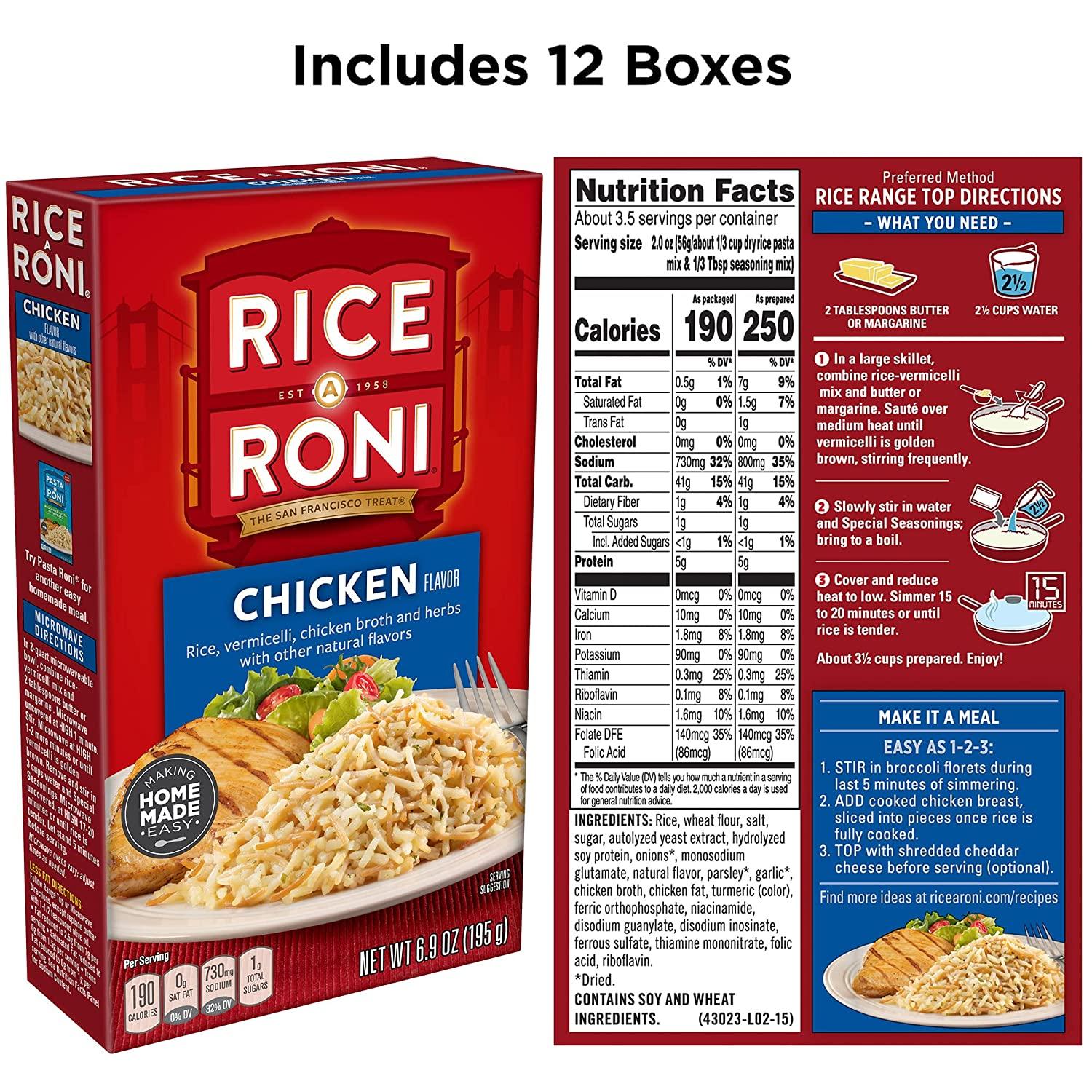 Rice-A-Roni Chicken Flavor Cups Value Pack, 12 pk.