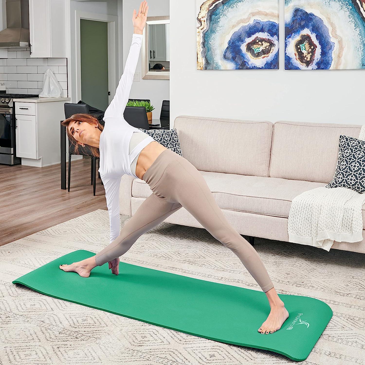 ProsourceFit Extra Thick Yoga Pilates Exercise Mat, Padded Workout