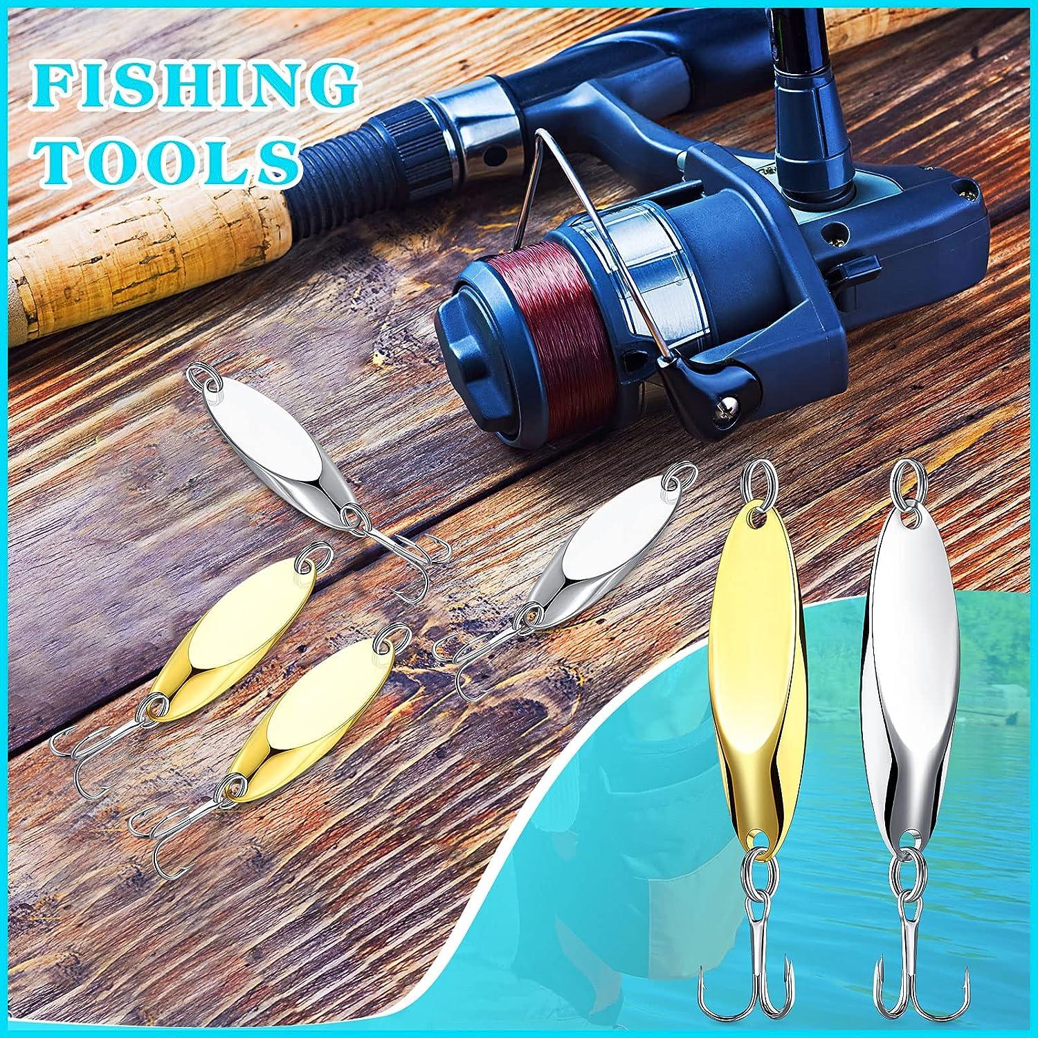  30 Pieces Fishing Spoons Lures, Treble Hooks Fishing Spoons  Hard Metal Spoon Lures Spoons Gold Silver For Huge Distance Cast Saltwater Freshwater  Fishing In 1/5 Oz 1/4 Oz 3/8 Oz 1/2 Oz 3/4 Oz