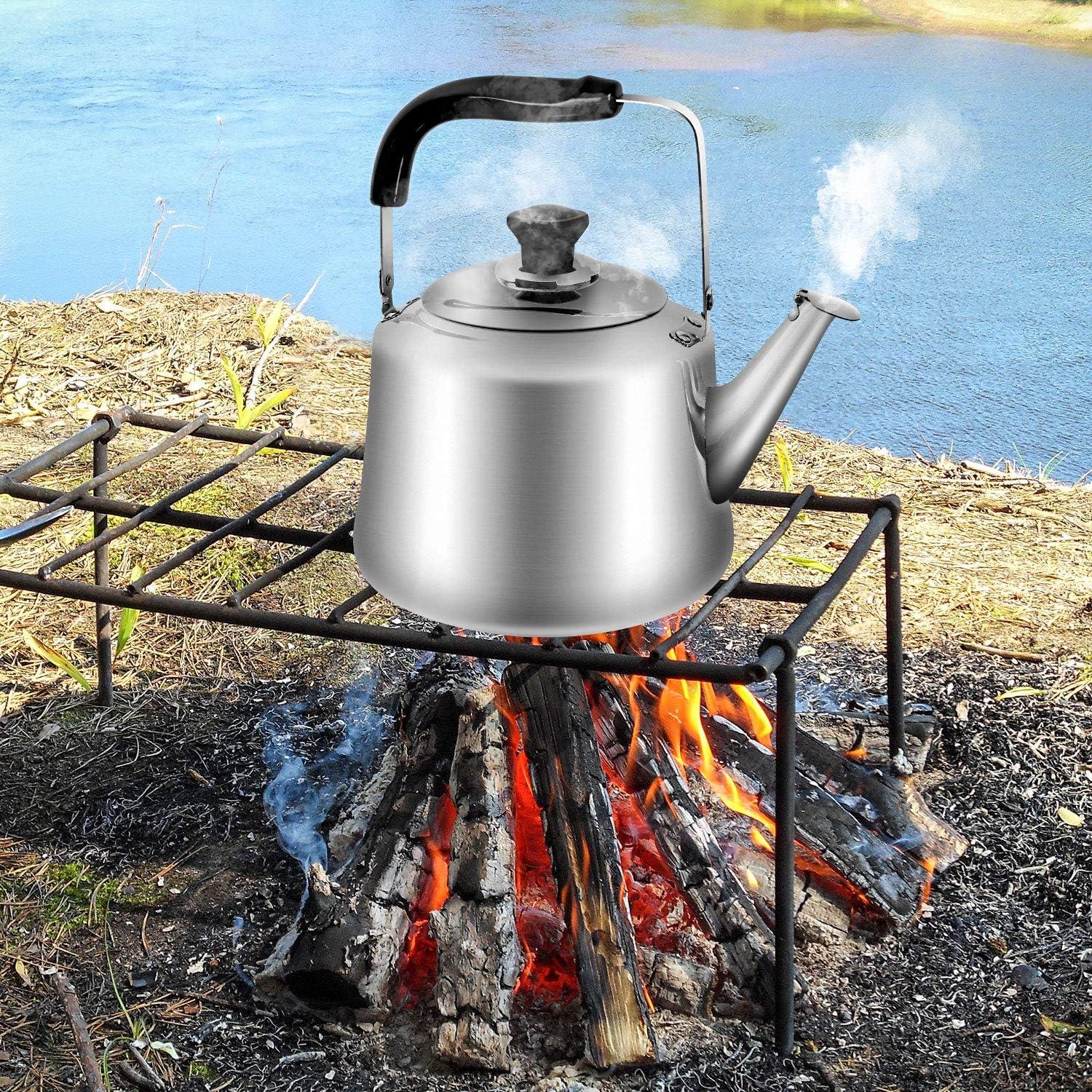 Portable Camping Kettle Campfire Kettle Cookware Tea Pot for