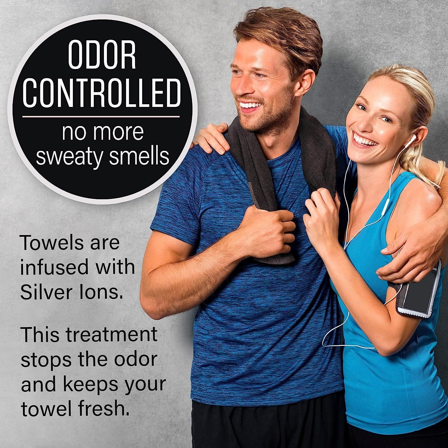 Sports Sweat Towel Personalised Exercise Gym Towel Black