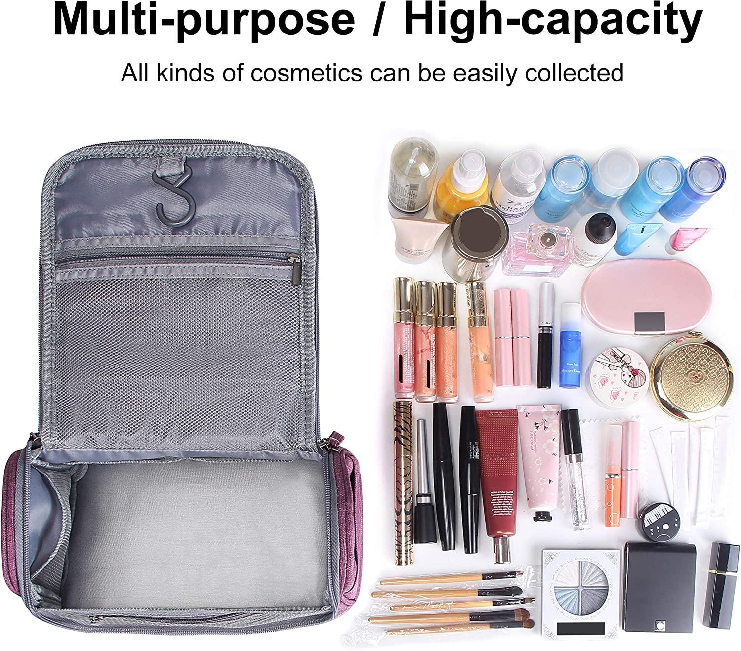 Toiletry Bag for Women and Men, Water-resistant Travel Makeup Bag with  Hanging Hook, Compact Travel Toiletry Organizer Bag, Shower Bag for  Essentials