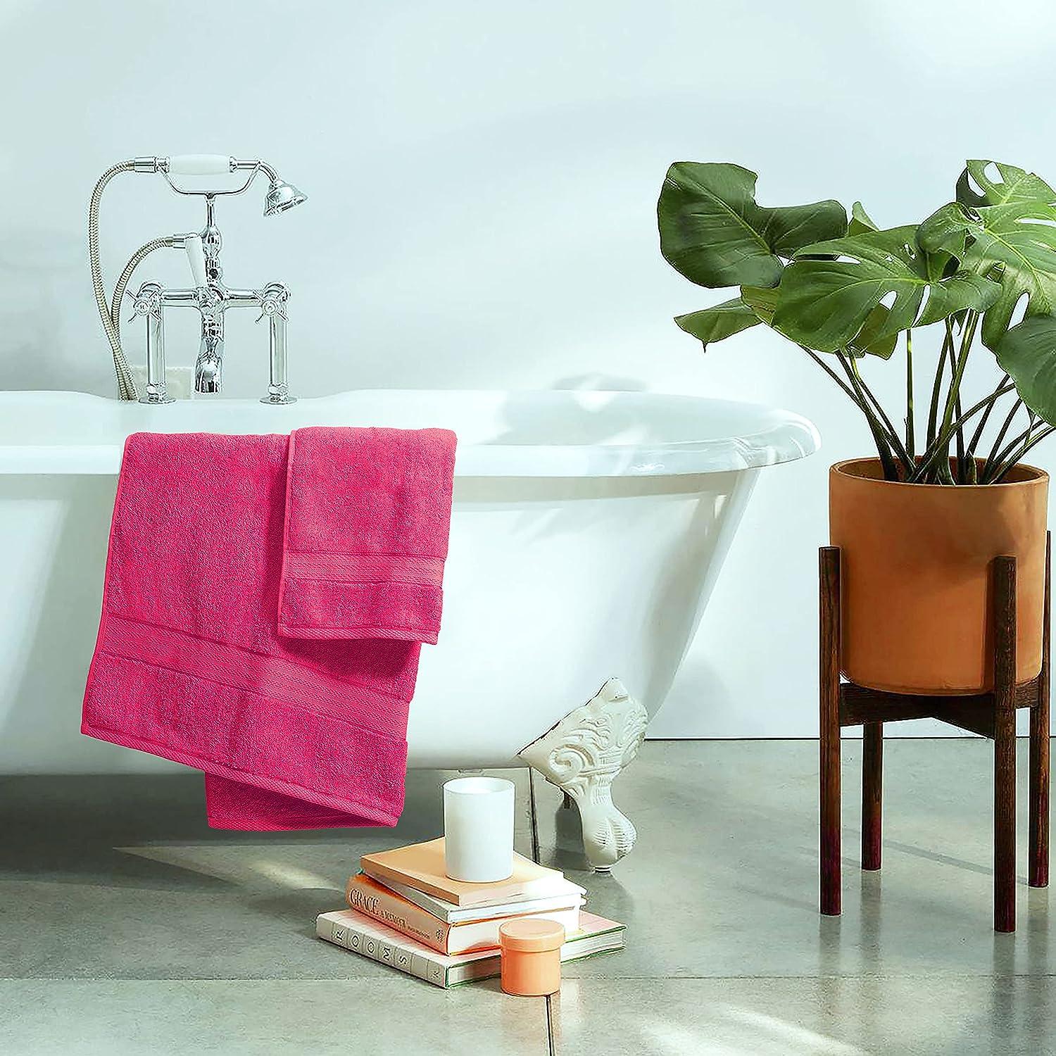 Glamburg 700 GSM 4-Pack Bath Towel Set - 100% Combed Cotton - 4