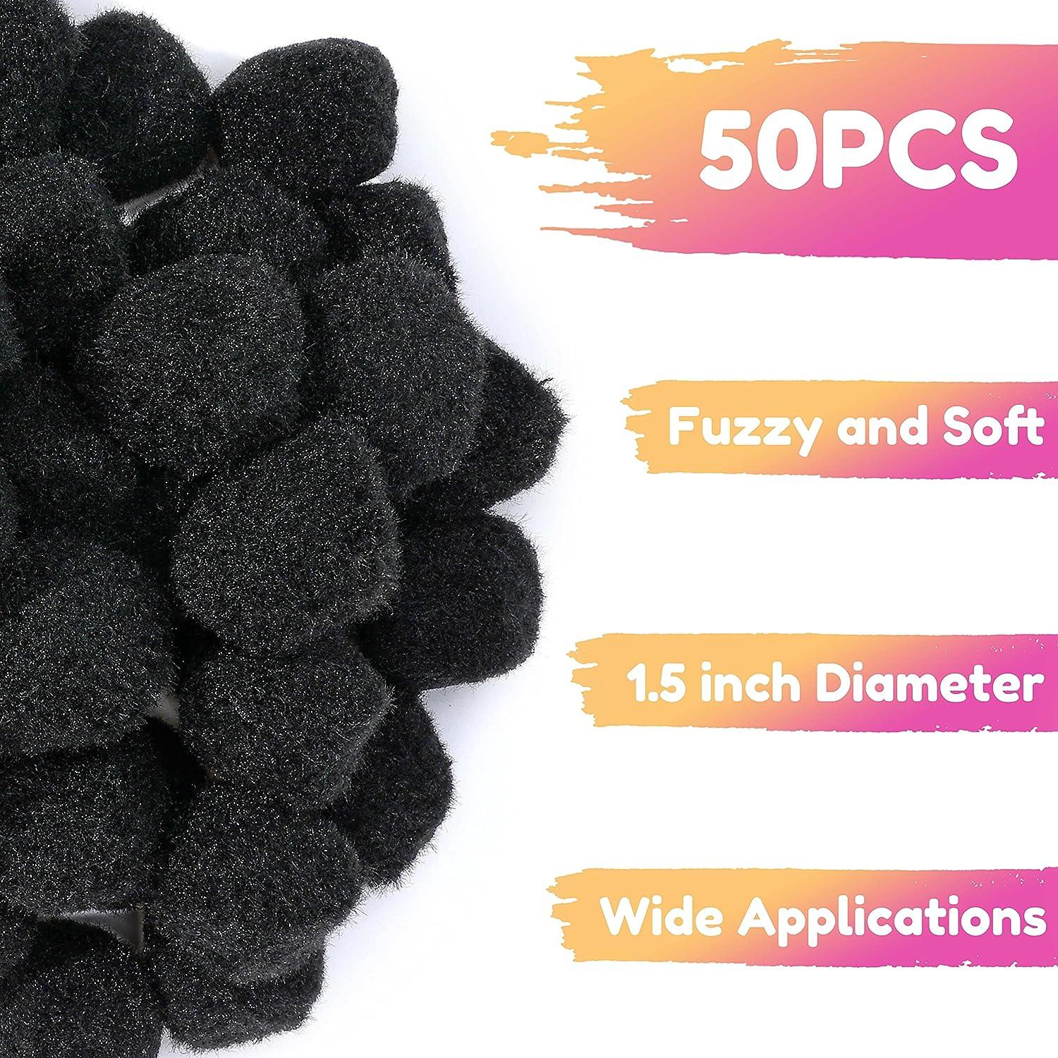 Caydo 1.5 inch Large Pom Poms, 50PCS Assorted Craft Pompom, Soft and Fuzzy  Pompoms Balls for DIY Creative Crafts Projects Decorations