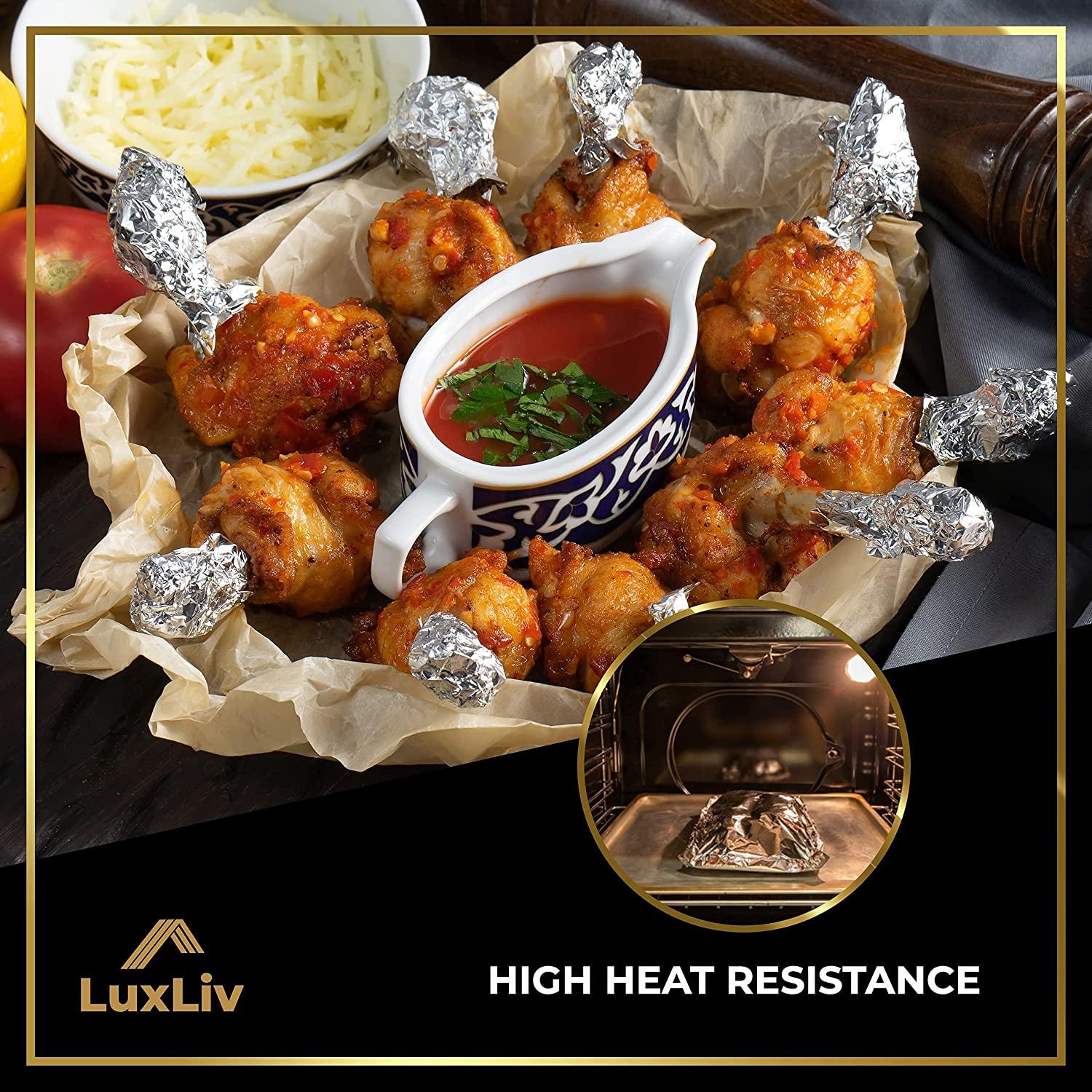 Luxliv Extra Thick Heavy Duty 20 Micron Kitchen Catering Aluminum Foil  Premium 