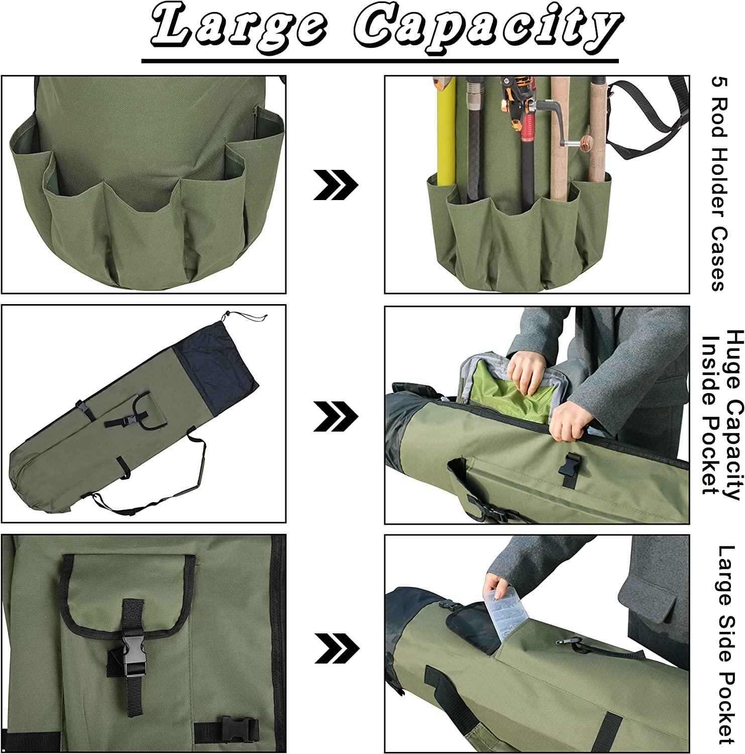 Multifunction Nylon Fishing Rod Bag Fishing Bags Tackle Tools Storage Case