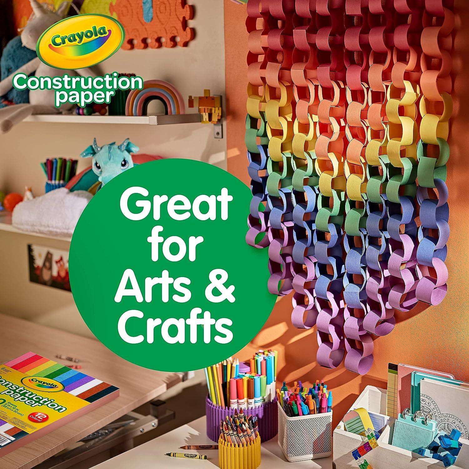 Crayola Construction Paper, Arts And Crafts, School Supplies, 96 Count