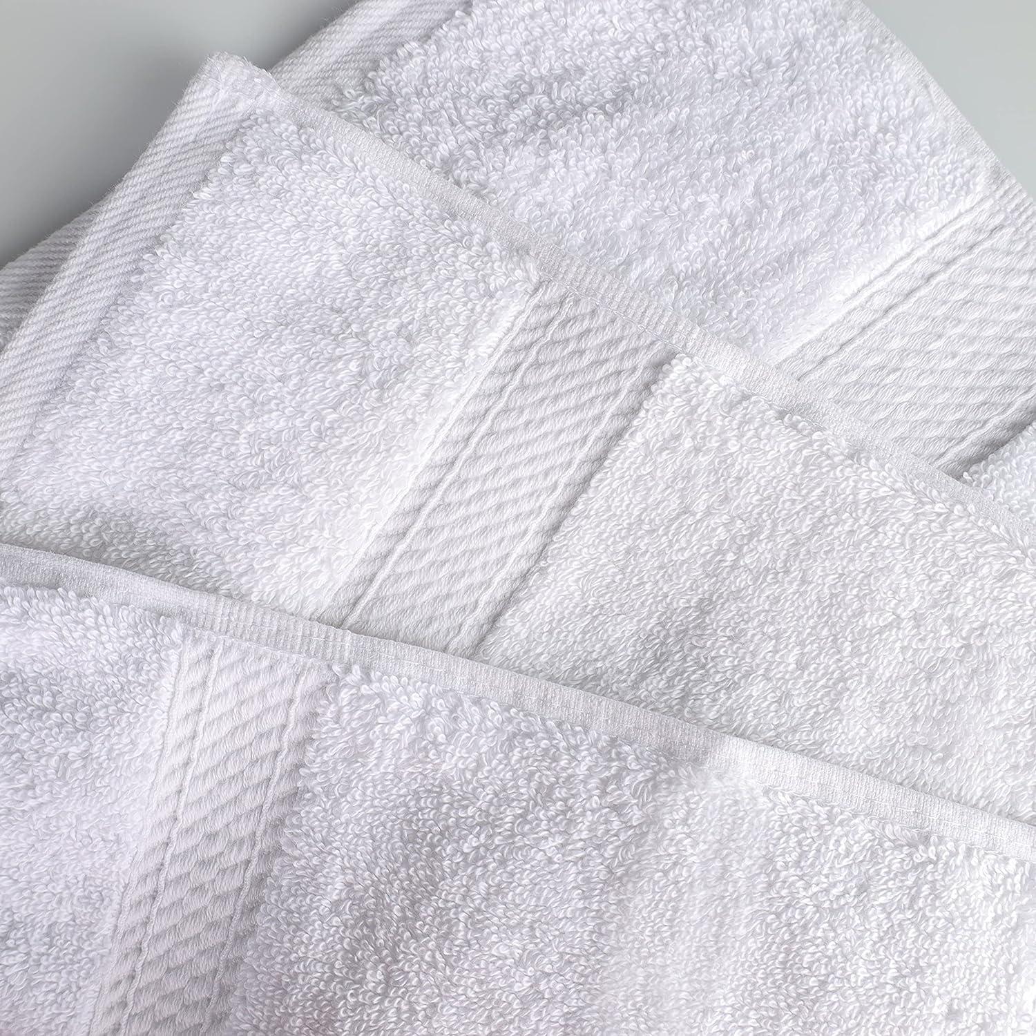  Superior Solid Egyptian Cotton Bath Towel Set, 30 x 55,  White, 2-Pieces : Home & Kitchen