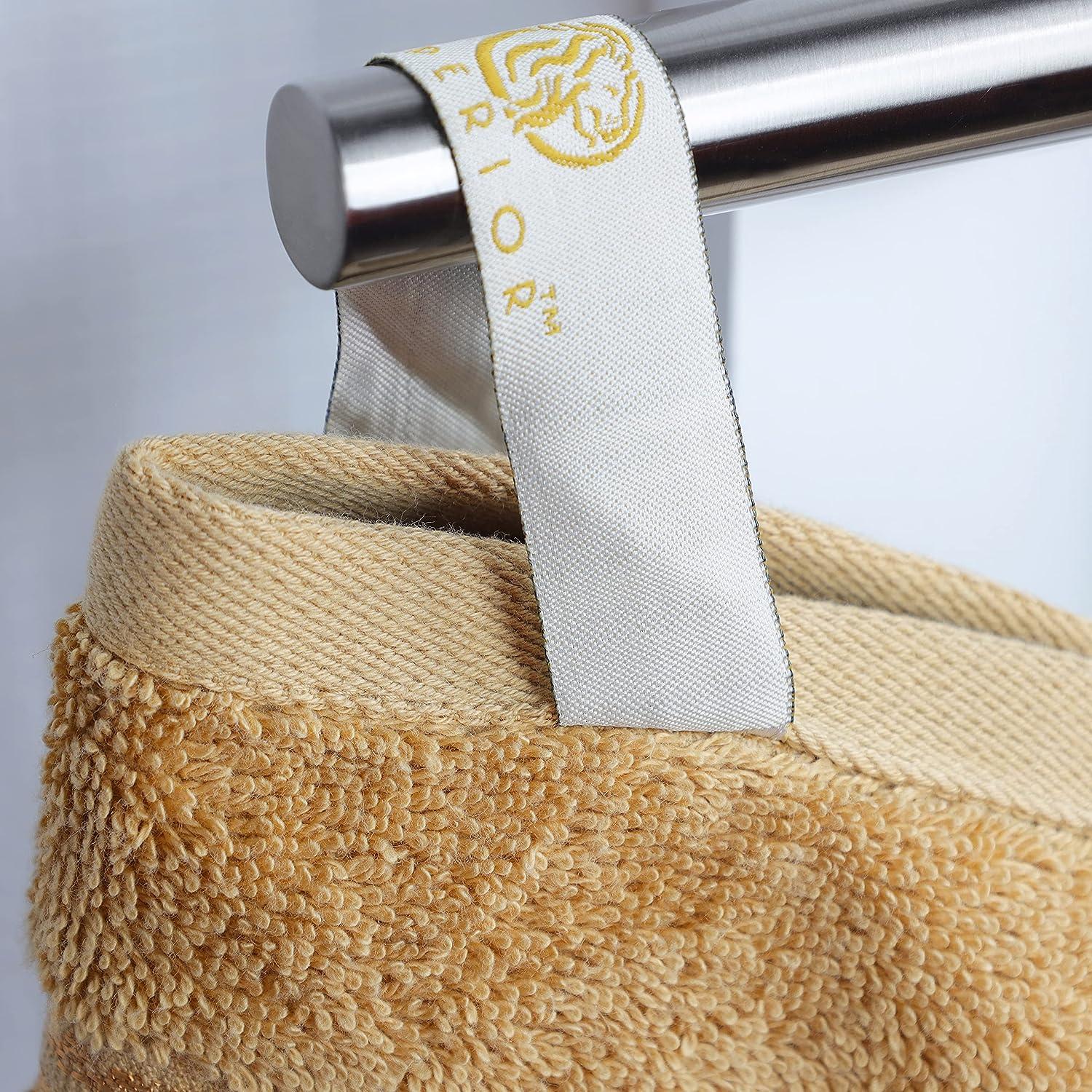 Superior Isaura Cotton 6-Piece Decorative Towel Set, Black