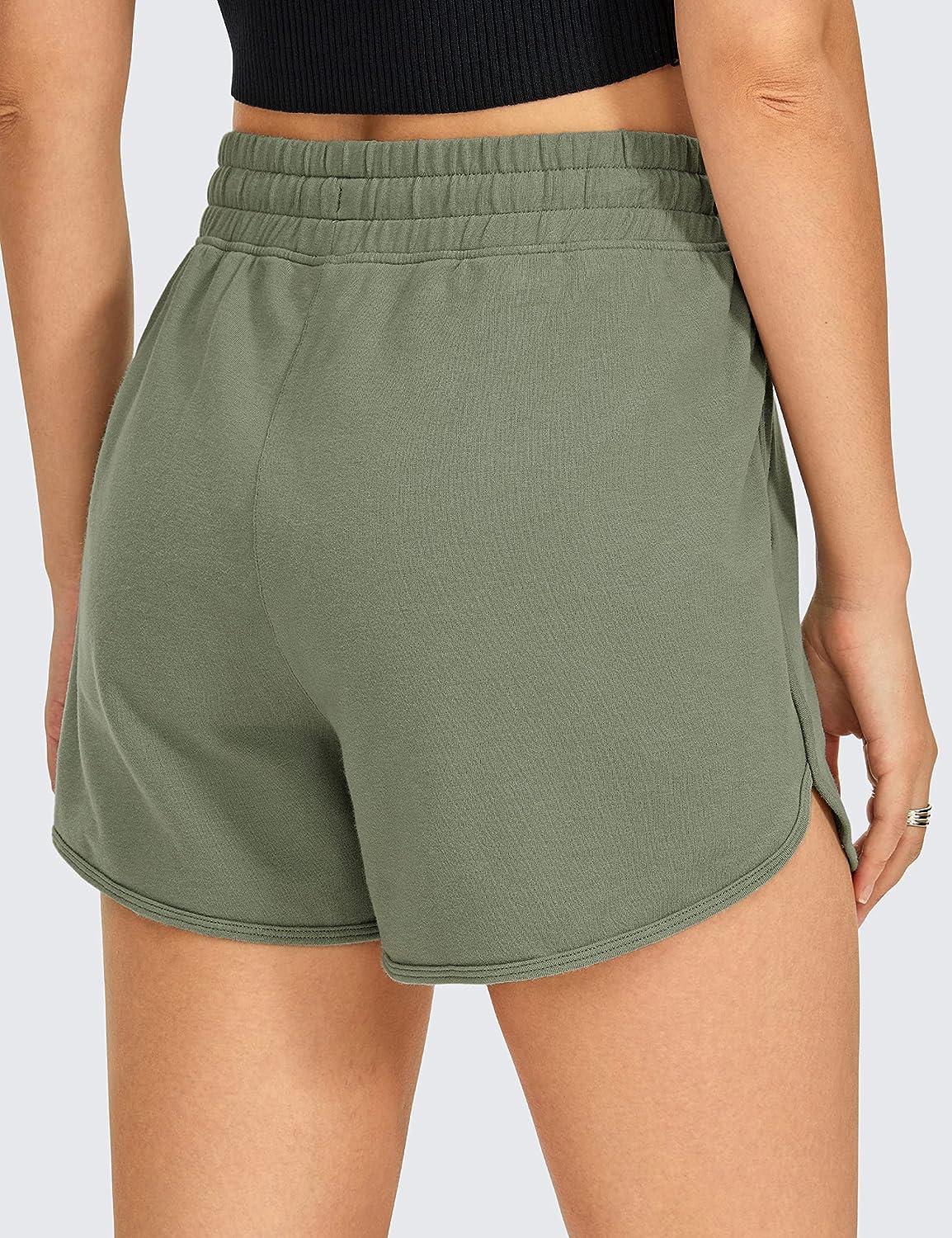 CRZ YOGA Women's Quick-Dry Loose Running Shorts with Pocket-2.5 Inseam  -Size:12