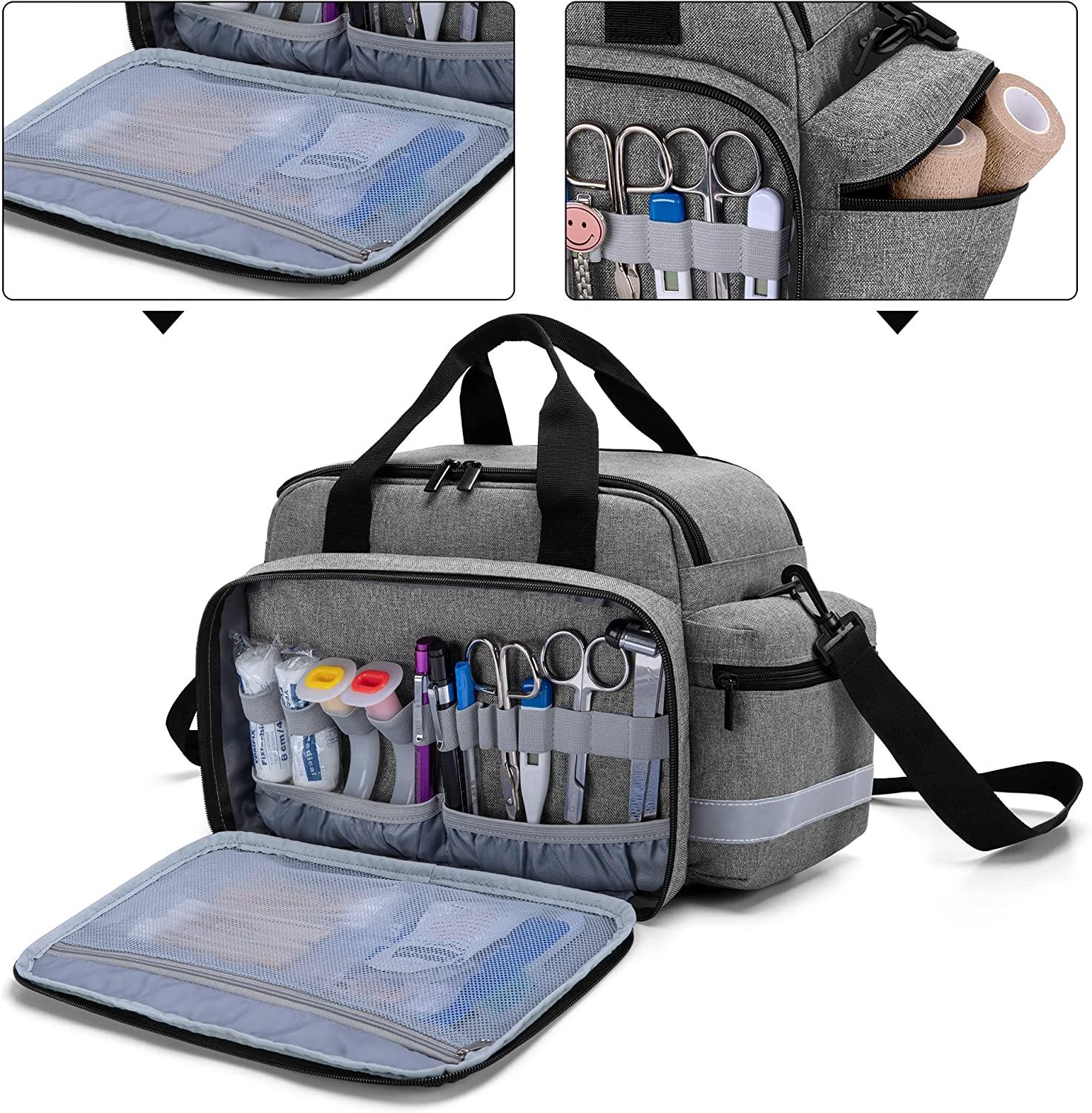 USA Gear Medical Equipment Supplies Bag for Doctors, Pharmaceutical Reps, Nurses and Vet Techs Padded Shoulder Strap & Adjustable Storage Compartments