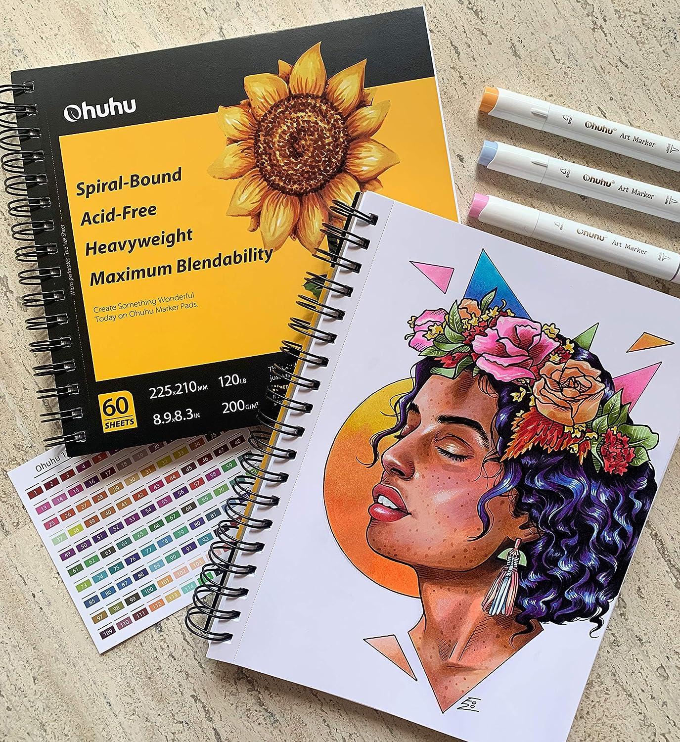 OHUHU SKETCHBOOK REVIEW // Spiral-Bound Marker Pad // Chill Draw
