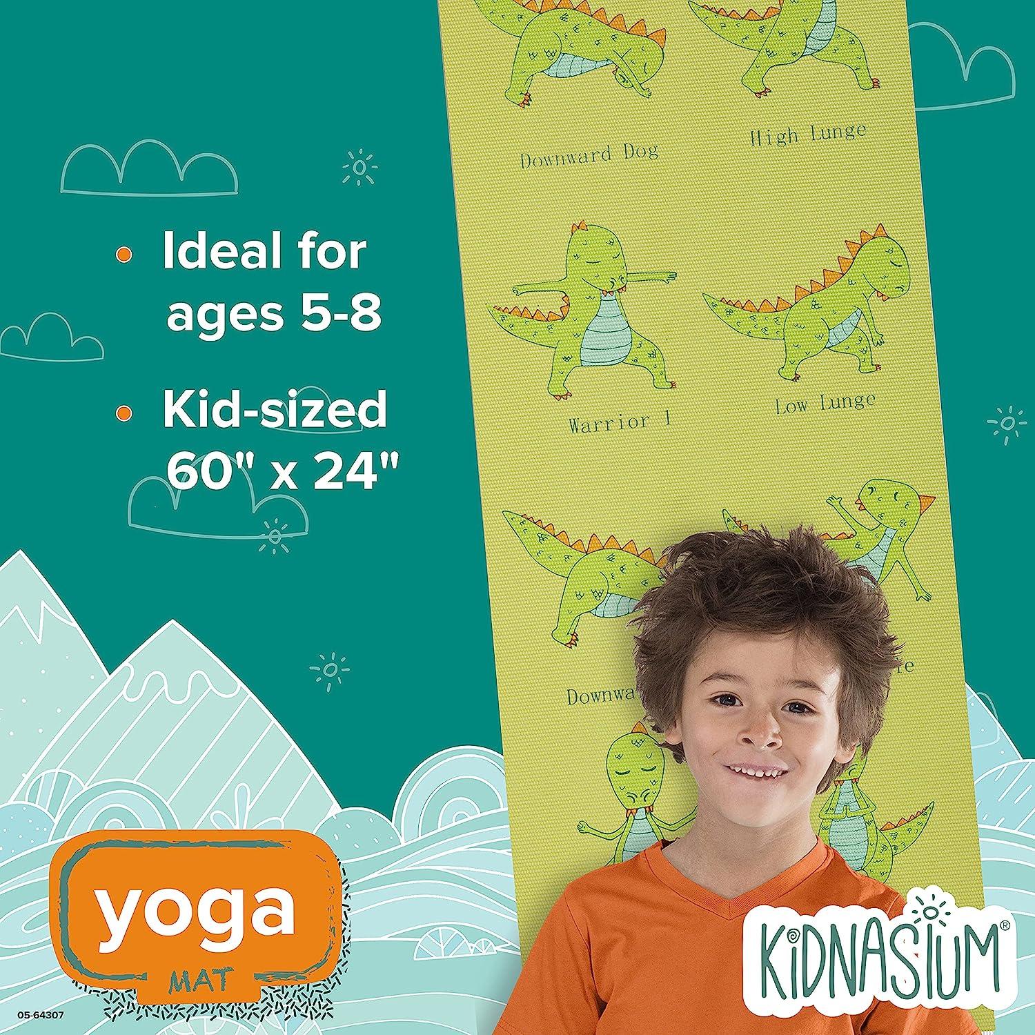 Kidnasium yoga mat - 60” x 24” for Kids Oriented 3mm Thick yoga mat, Fun  Prints Exercise Mats, Ideal for Babies, Toddlers and Ch