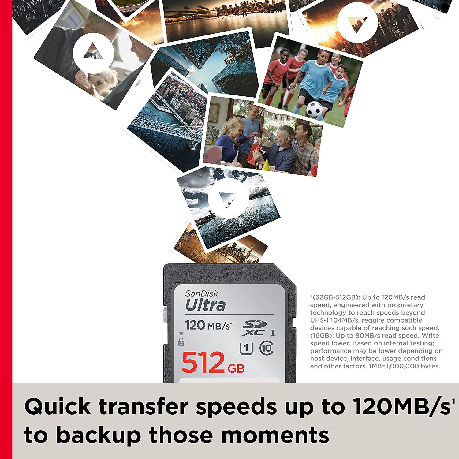 SanDisk Ultra microSD UHS-I Card 32GB, 120MB/s R