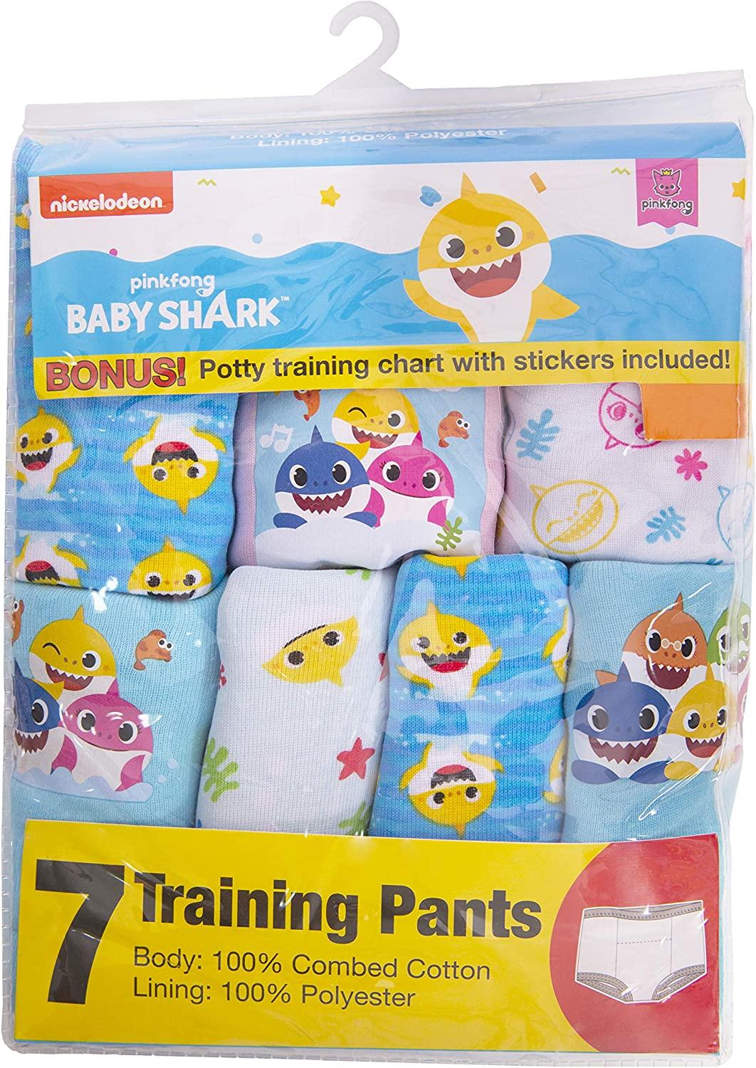 Baby Shark Training Pant Multipacks with Success Tracking Chart & Stickers,  Sizes 18m, 2t, 3t, 4t